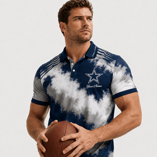 DAL X Premium NFL Premium Personalized Helmet Polo Shirt