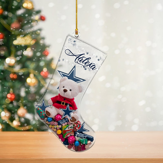DAL x NFL Christmas Personalized Acrylic Ornament DatND DVT