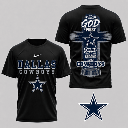 DAL x NFL Faith Family Team Pride 3D T-Shirt 0207
