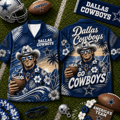 DAL x NFL Premium Beach Vibes Hawaiian Shirt