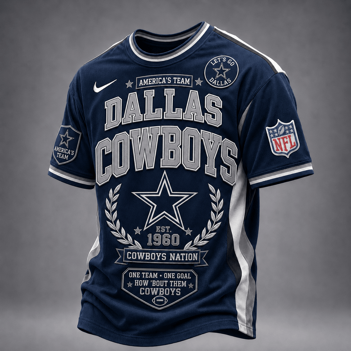 DAL x NFL Premium Classic Game Day Football T-Shirt