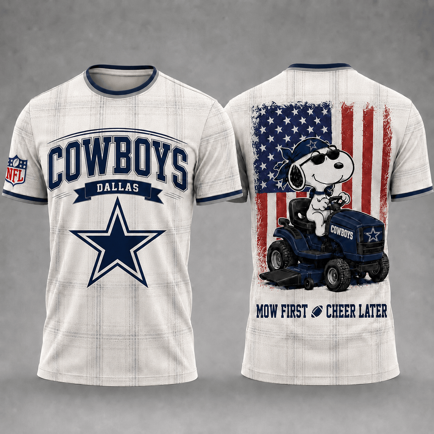 DAL x NFL Premium Funny Football Snoopy 3D T-Shirt 0207