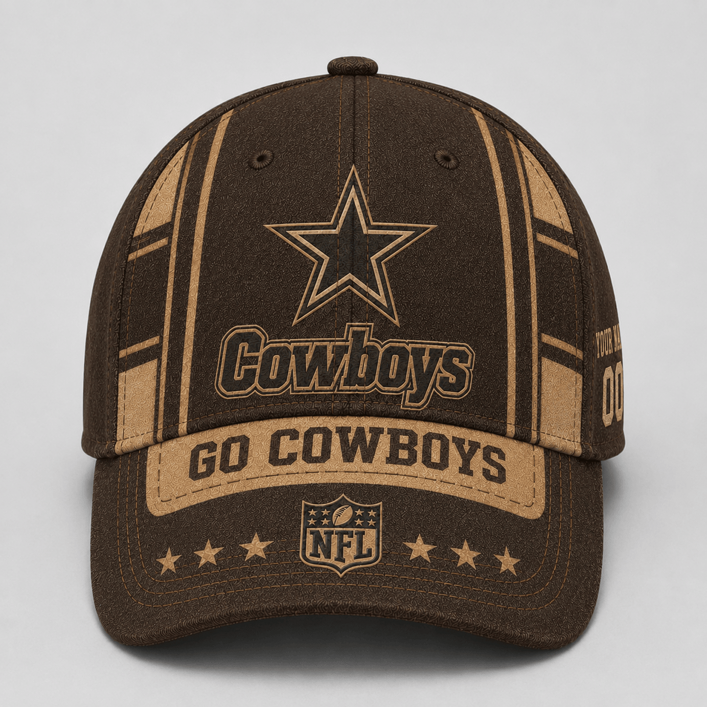 DAL x NFL Premium Vintage Leather Personalized Cap for Loyal Fans