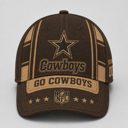 DAL x NFL Premium Vintage Leather Personalized Cap for Loyal Fans