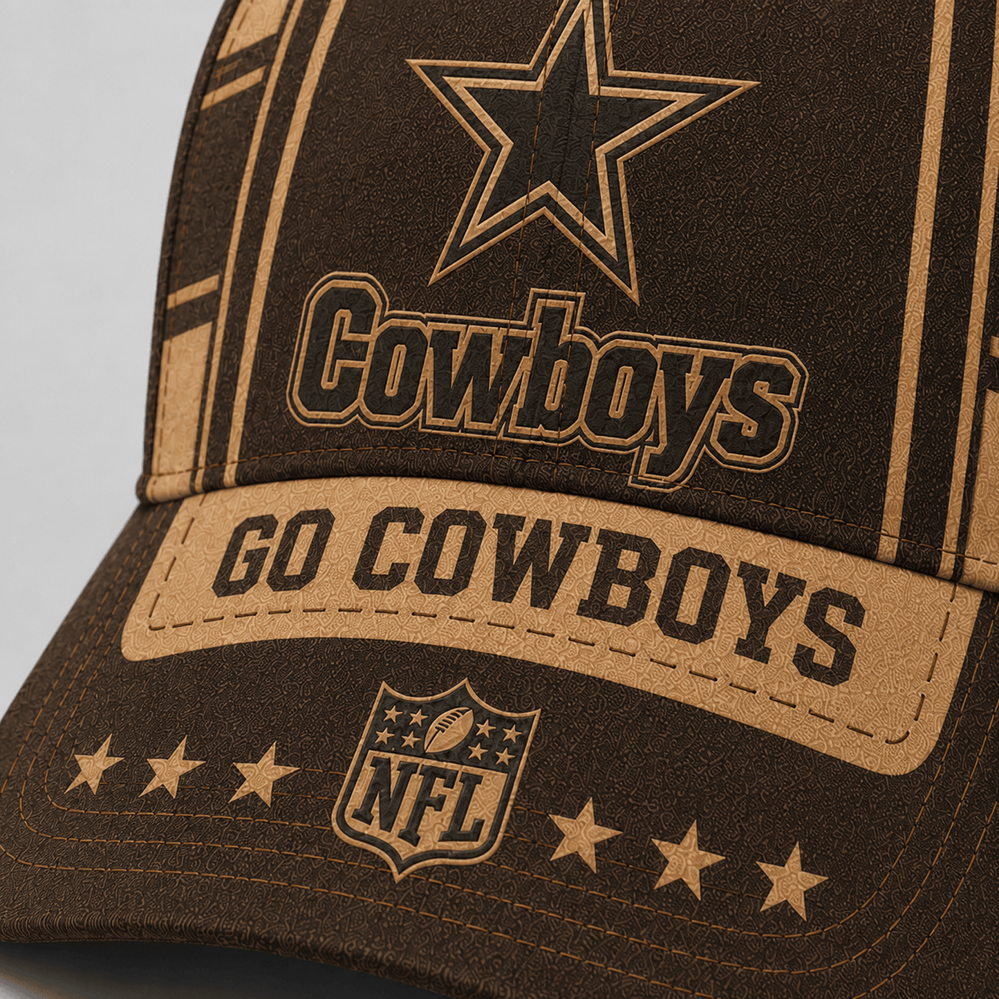 DAL x NFL Premium Vintage Leather Personalized Cap for Loyal Fans