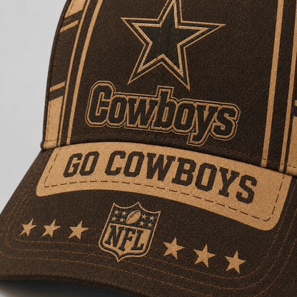 DAL x NFL Premium Vintage Leather Personalized Cap for Loyal Fans