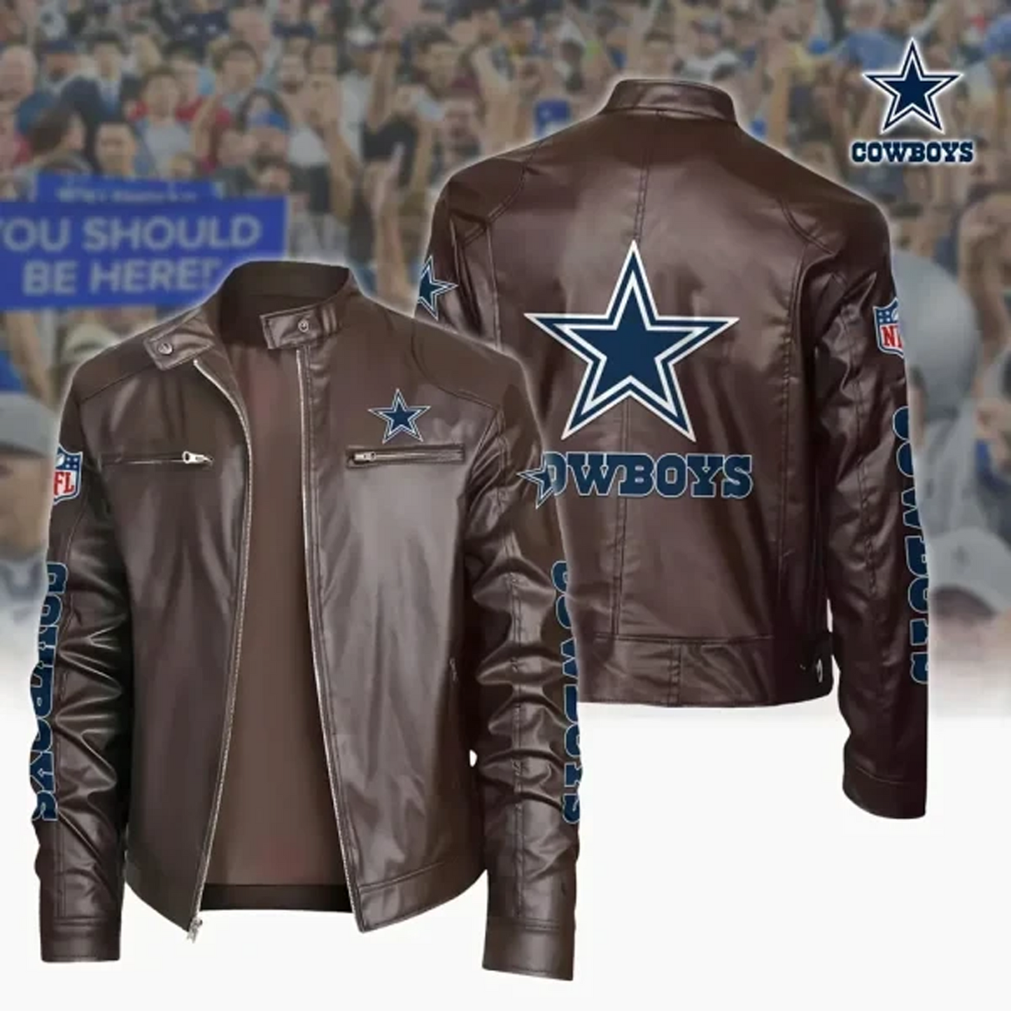 DAL x NFL Sport Leather Jacket DATND TANTD