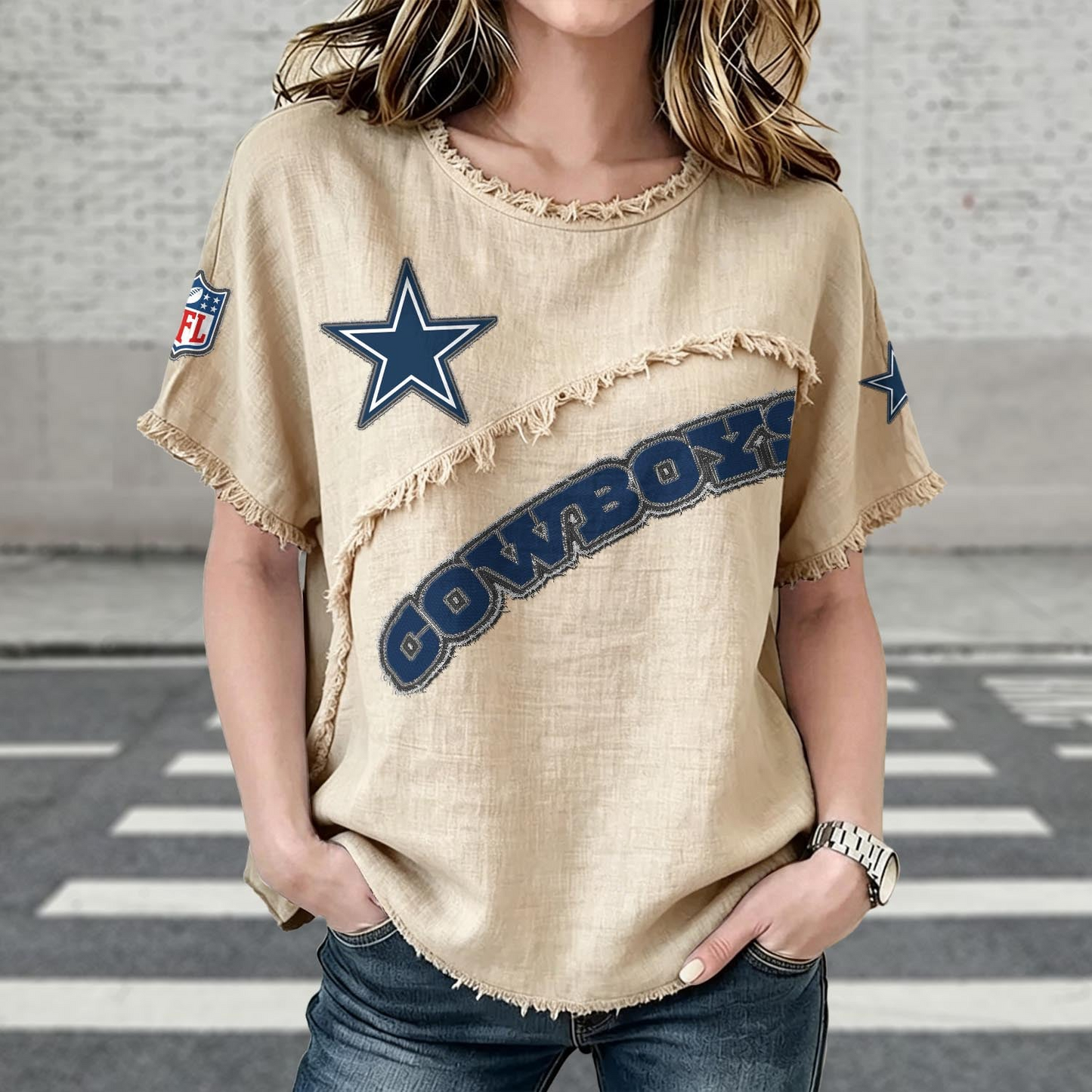 DAL x NFL Womenƒ??s Vintage O-Neck 2905 DatND DVT