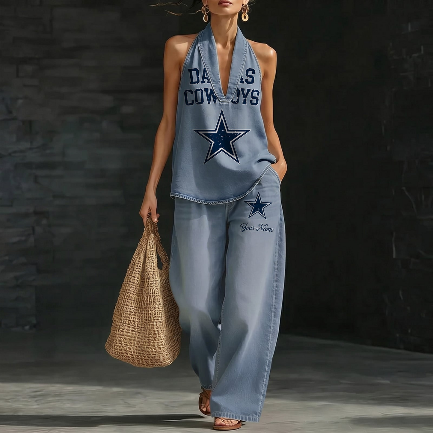 DAL x NFL Women's Vintage Washed Denim Suit DATND TANTD 030626