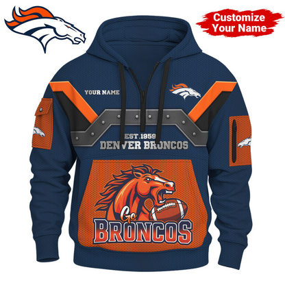 DB Premium NFL 3D Half Zip Hoodie DDT NTL
