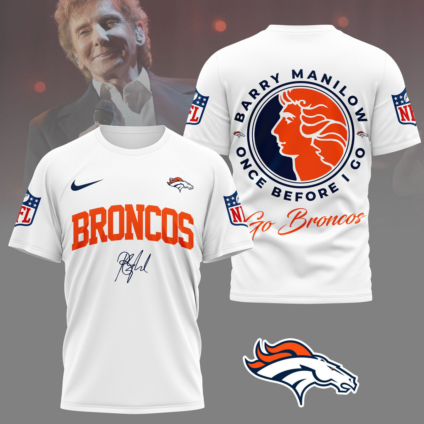 DB Premium NFL Barry Manilow Fan Shirt DDT CTND