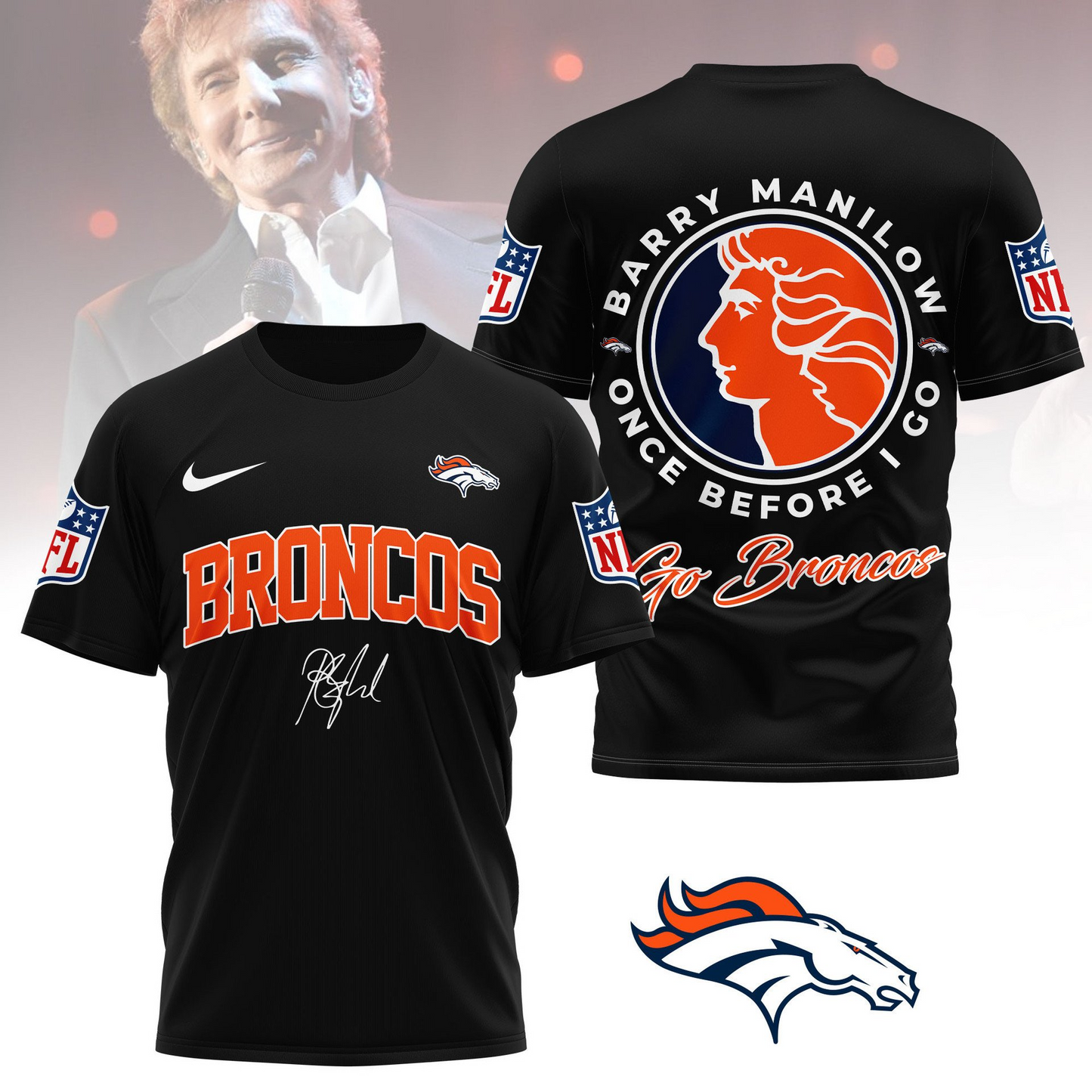 DB Premium NFL Barry Manilow Fan Shirt DDT CTND