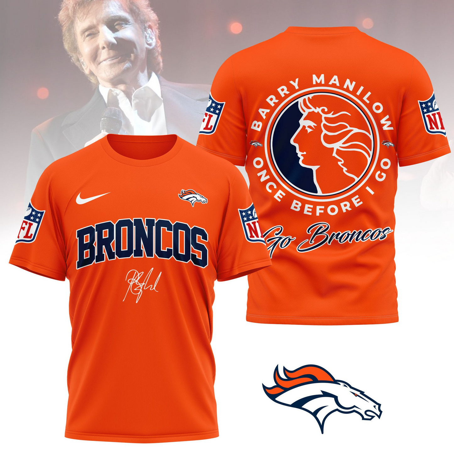 DB Premium NFL Barry Manilow Fan Shirt DDT CTND