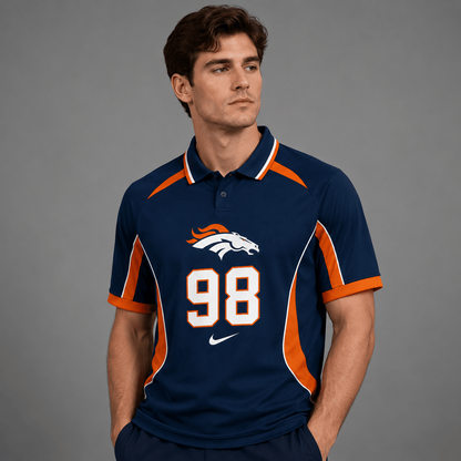 DB Premium NFL Custom Number Sports Style Polo Shirt