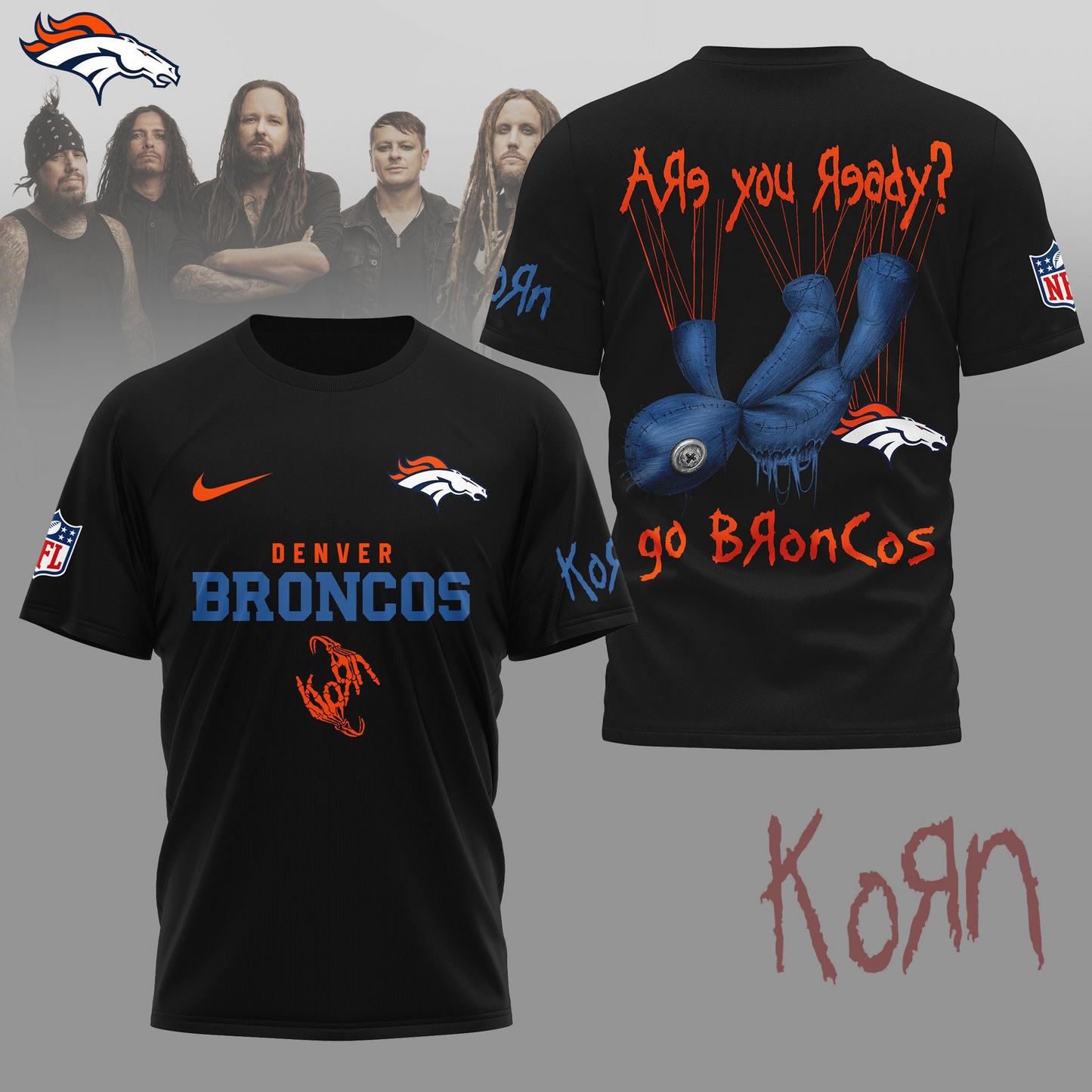 DB Premium NFL Korn Fan Shirt DDT CTND