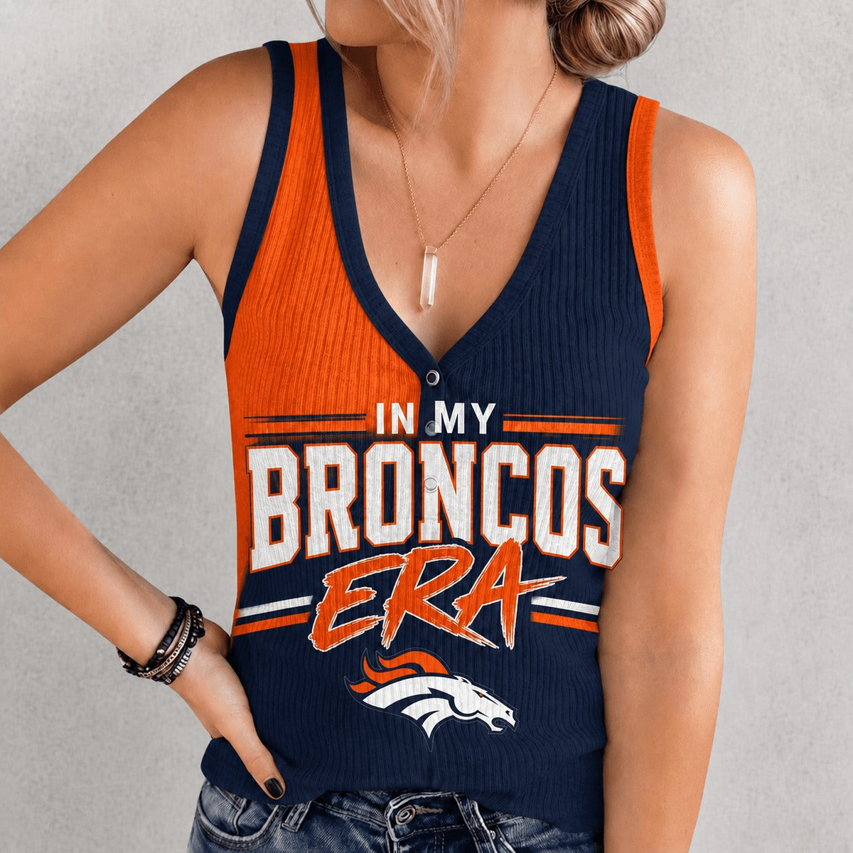 DB x NFL Women V-Neck Ribbed Tank Top Premium Personalized Gift For Fan 250626