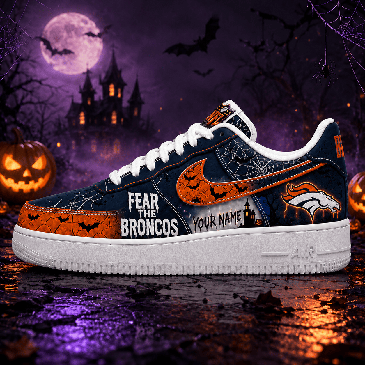 DB x Premium NFL Fear The Team Halloween AF1 Sneakers