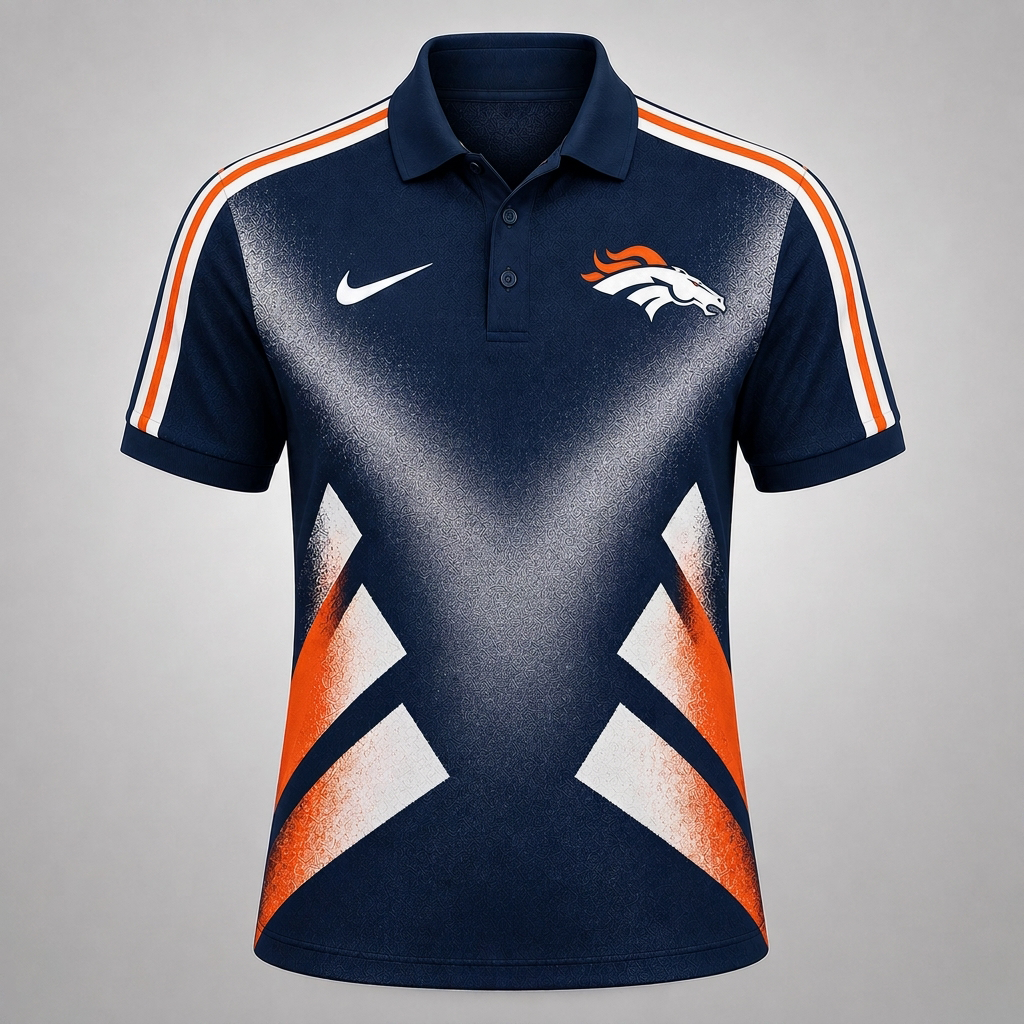 DB x Premium NFL Sports Fan Geometric Pattern Polo Shirt