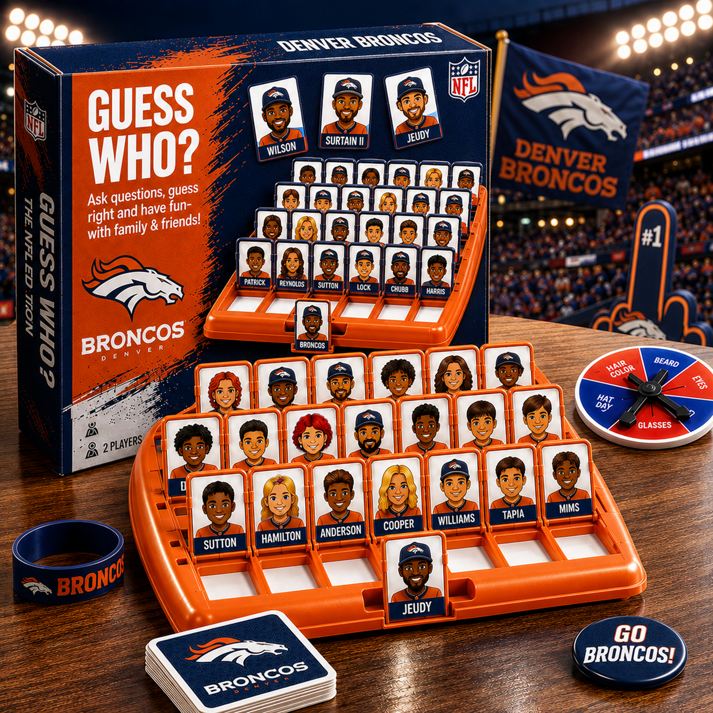 DB_NFL ELITE FAN GUESS WHO BOARD GAME Ã¢â‚¬â€œ COLLECTOR EDITION