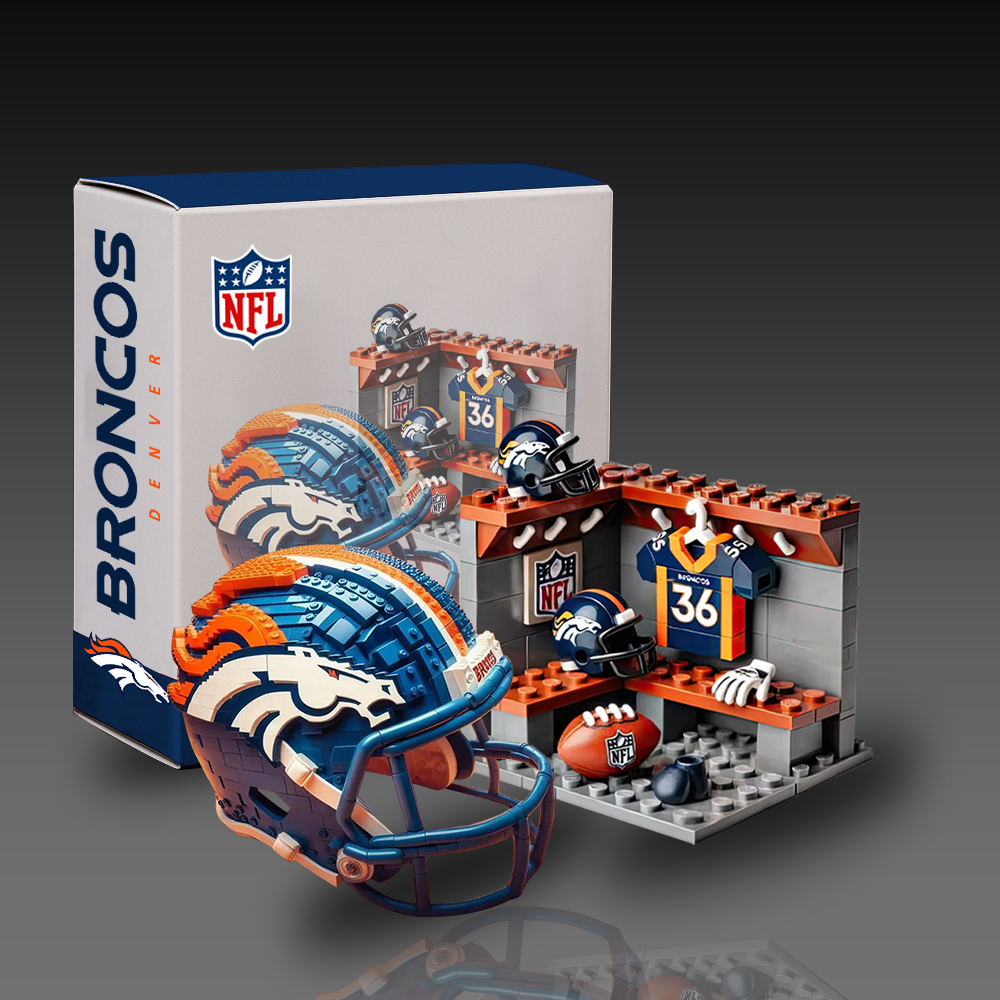 NFL Team Changing Room & Helmets Building Block Football Set DDT CTND