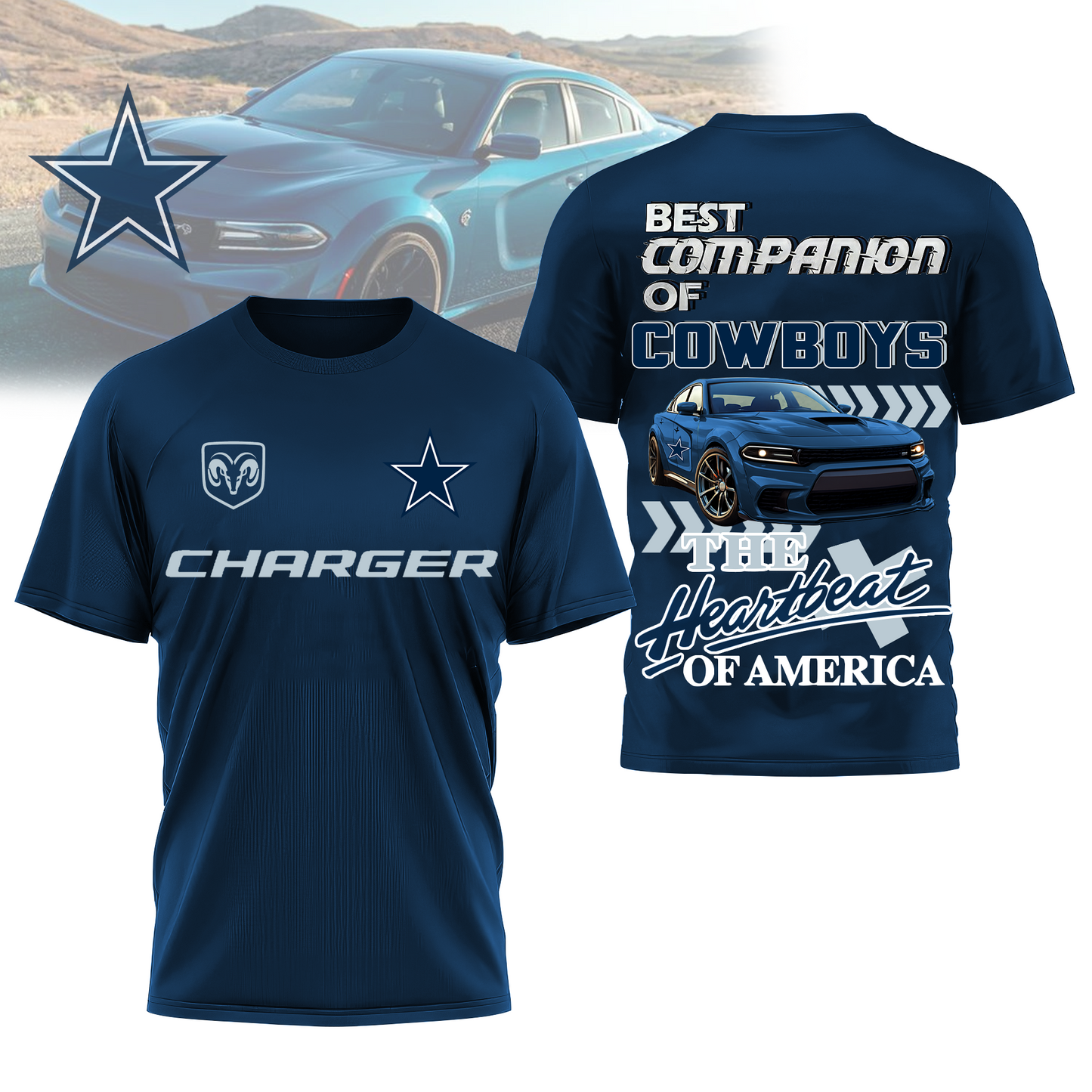 DC Premium NFL DC Car 3D Shirt DDT CTND