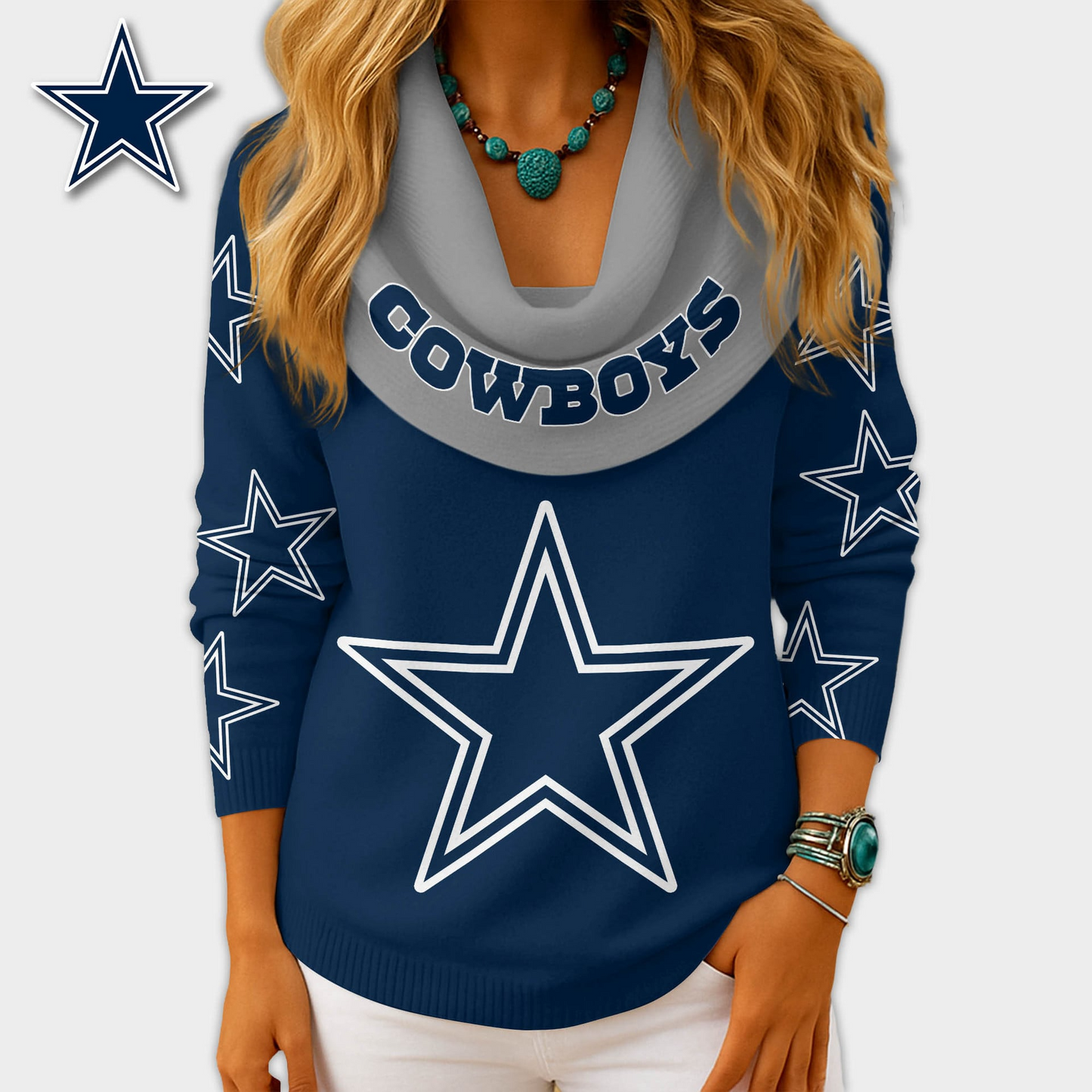 DC Premium NFL Fan Cowl Neck Sweater 3D Shirt DDT NTL