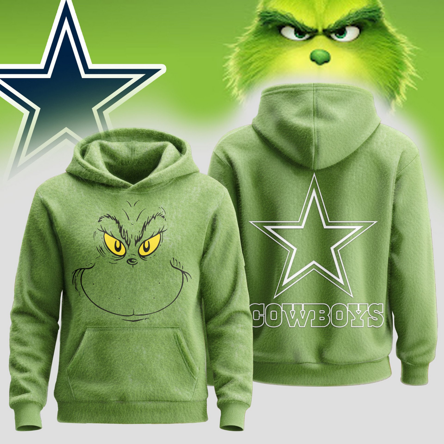 DC Premium NFL Grinch Christmas Hoodie DDT CTND