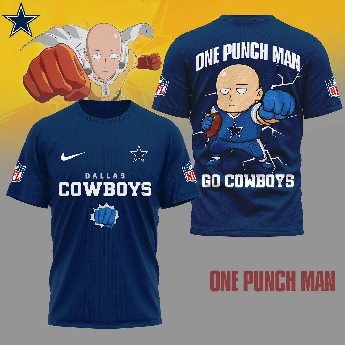 DC Premium NFL One Punch Man Fan 3D Shirt DDT NTL