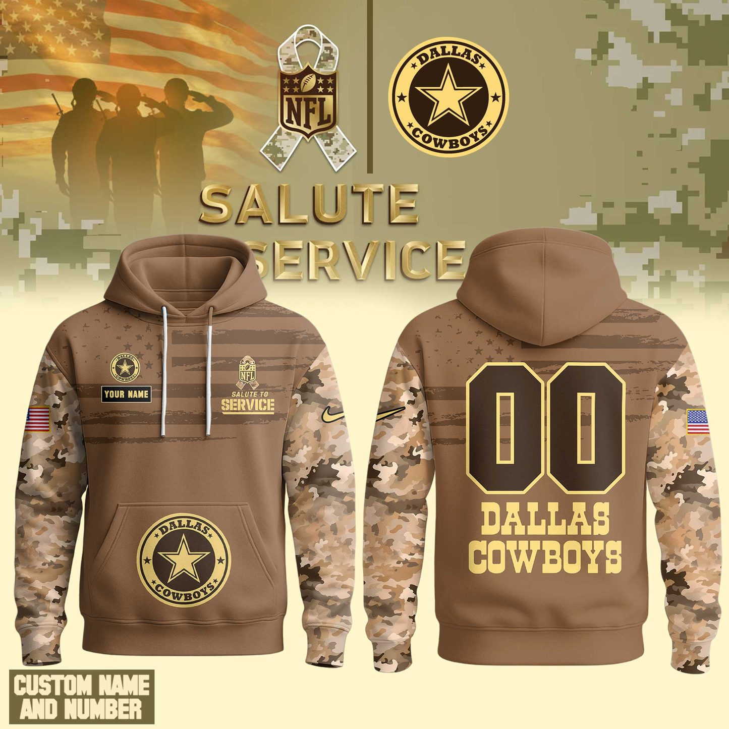 DC Premium NFL Salute To Service Hoodie DDT  NTL