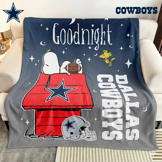 DC Premium NFL Snoopy Fan Blanket DDT NTL