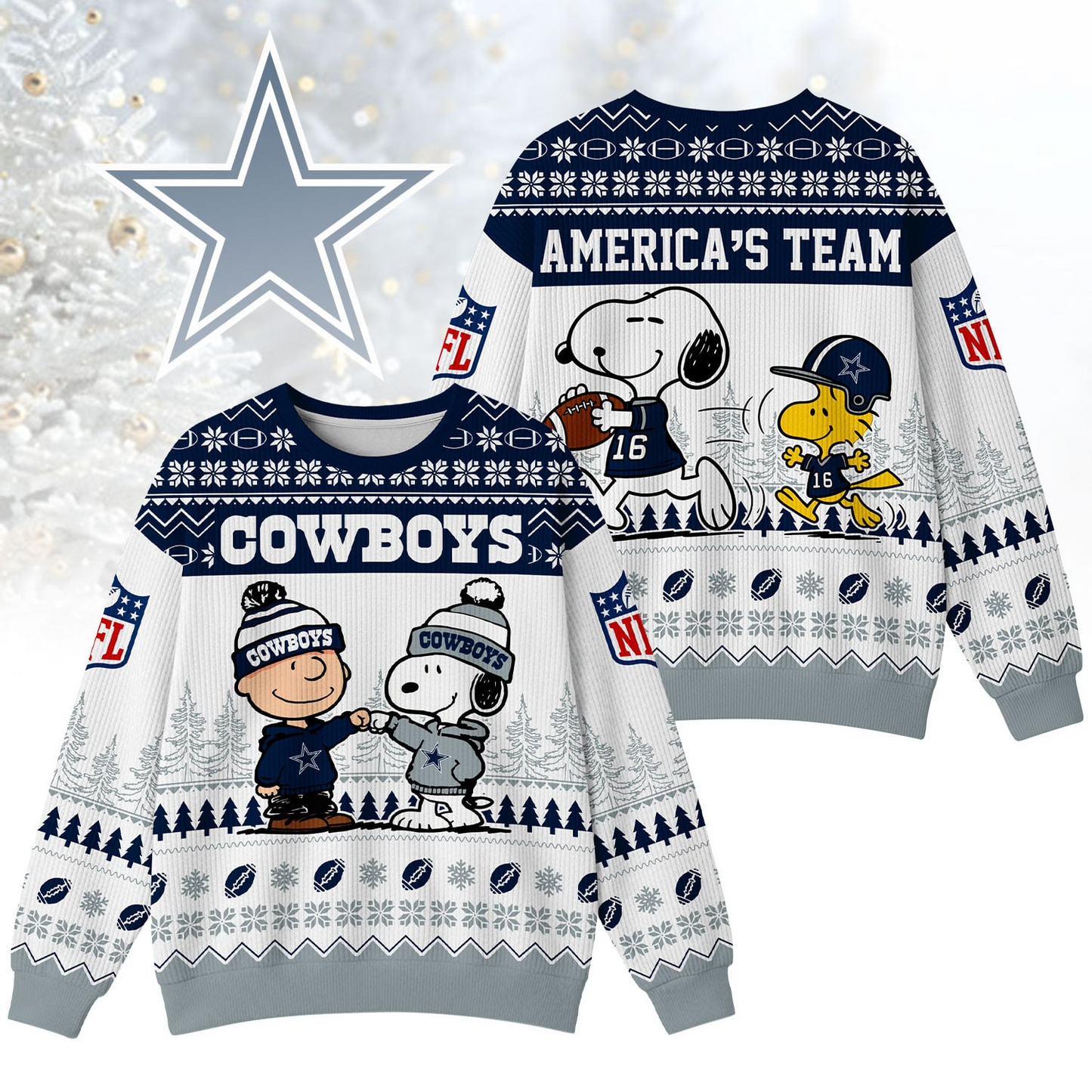 DC Premium NFL Snoopy Winter SweatShirt DDT CTND