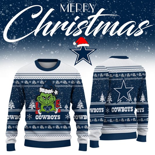 DC x NFL Love Football Ugly Christmas Sweater DDT NTL