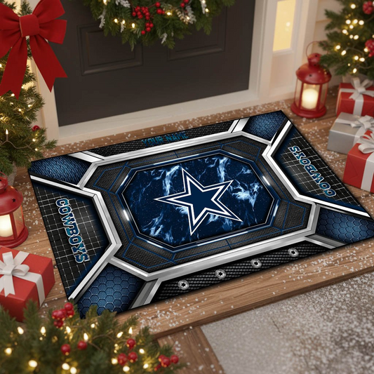 DC x NFL Personalized Sport Doormat, Gifts For Christmas DDT NTL