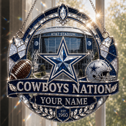 DC x NFL Premium Suncatcher Luxury Personalized Gift For Fan
