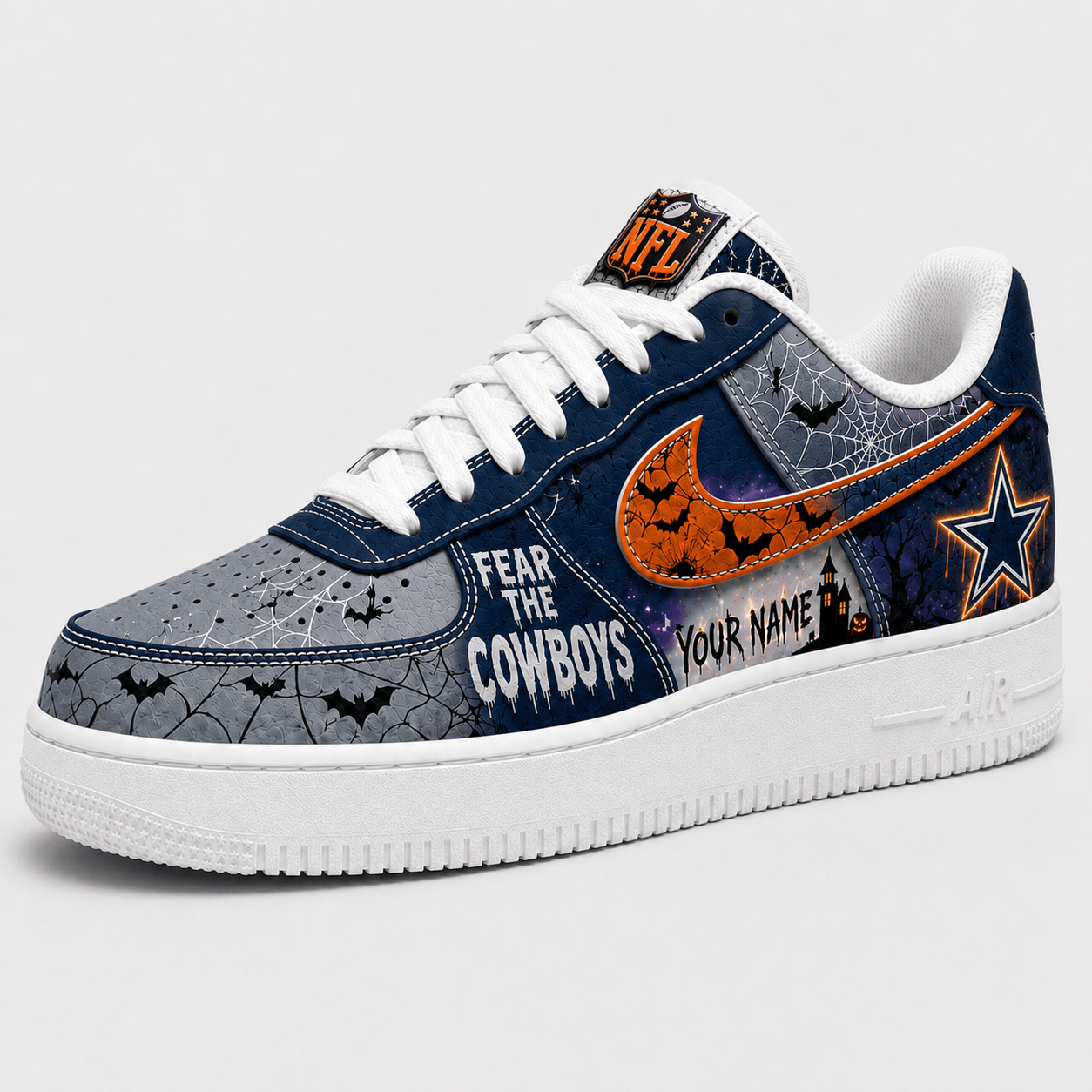 DC x Premium NFL Fear The Team Halloween AF1 Sneakers
