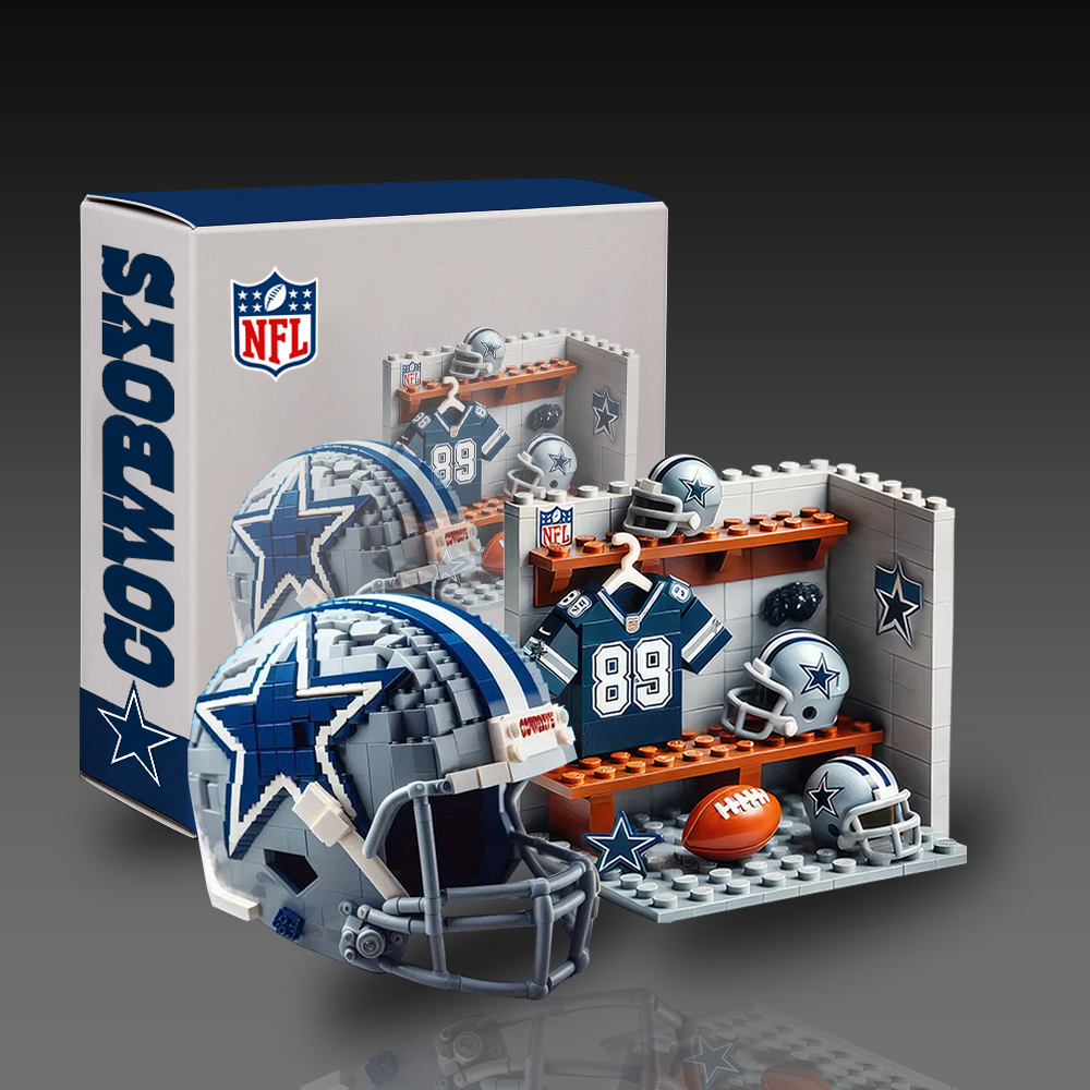 NFL Team Changing Room & Helmets Building Block Football Set DDT CTND
