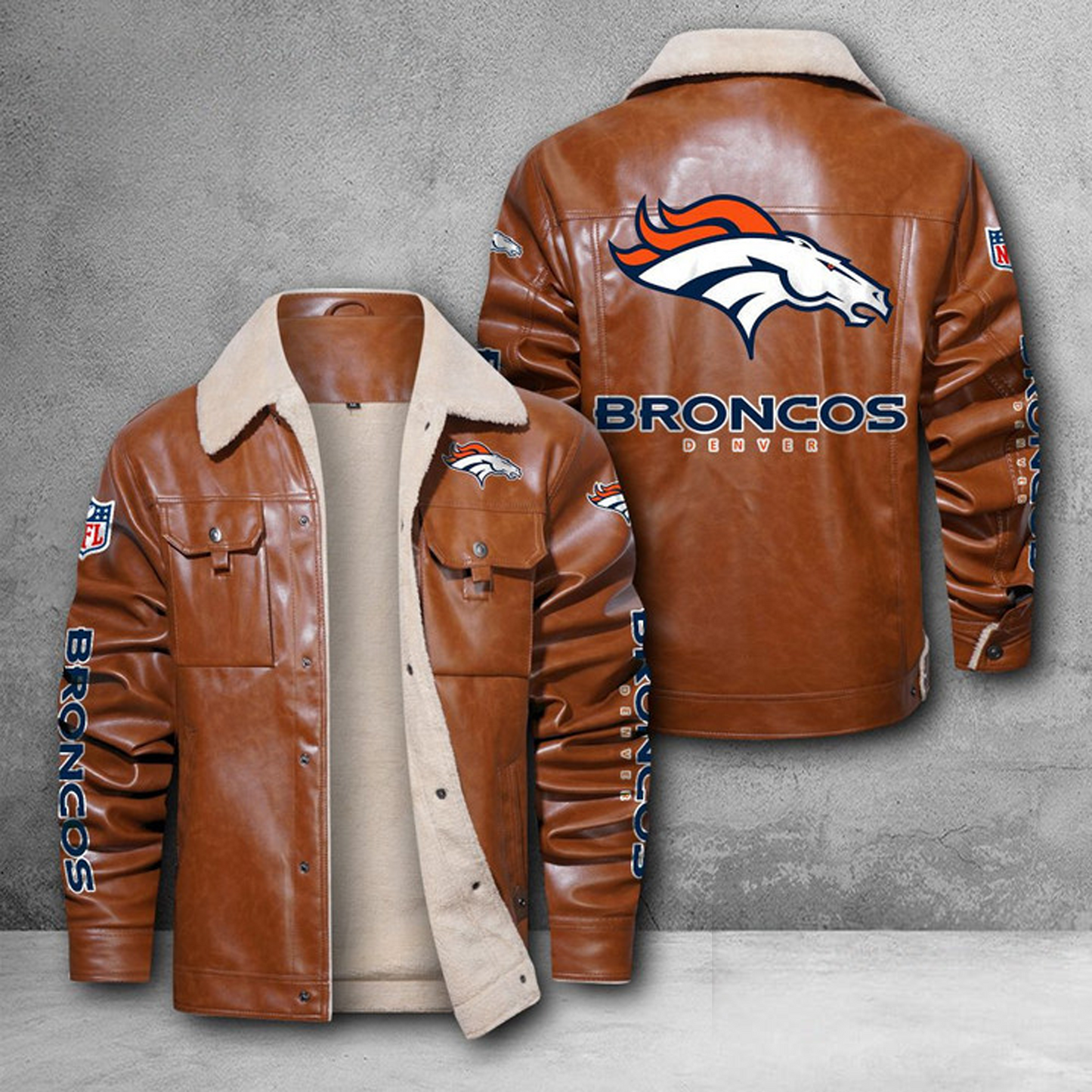 DEN X NFL LEATHER JACKET DATND THUONGNH