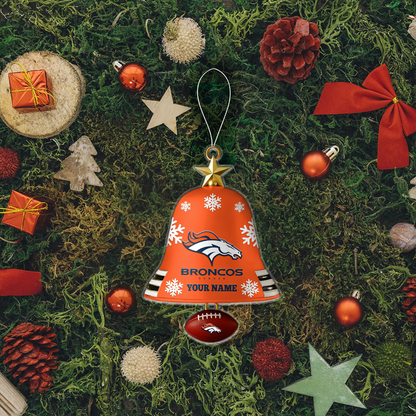 DEN x NFL Christmas Bell Ornament Custom Any Name DatND DVT