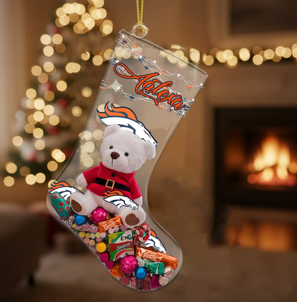 DEN x NFL Christmas Personalized Acrylic Ornament DatND DVT