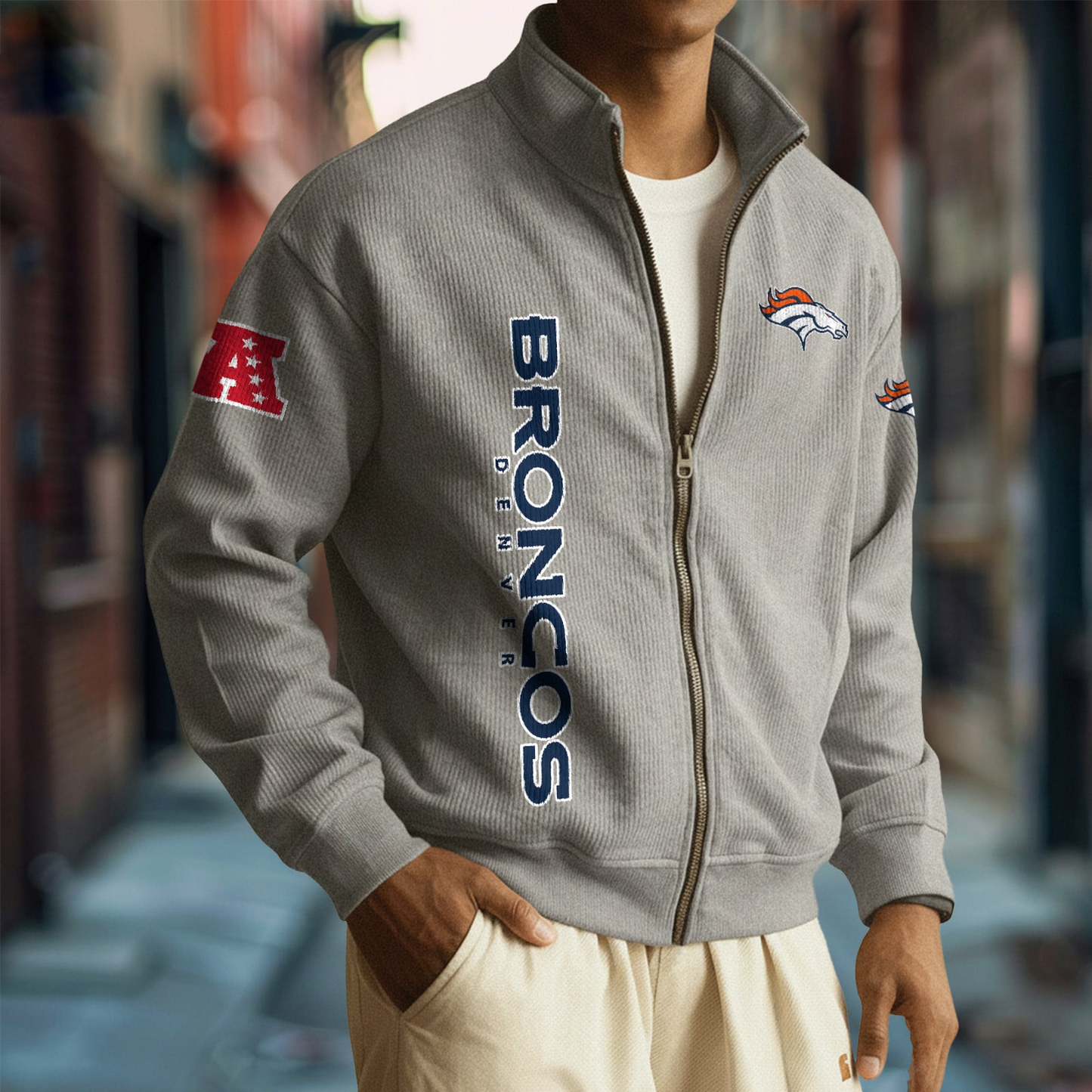 DEN x NFL Corduroy Zip-Up Jacket DatND DVT