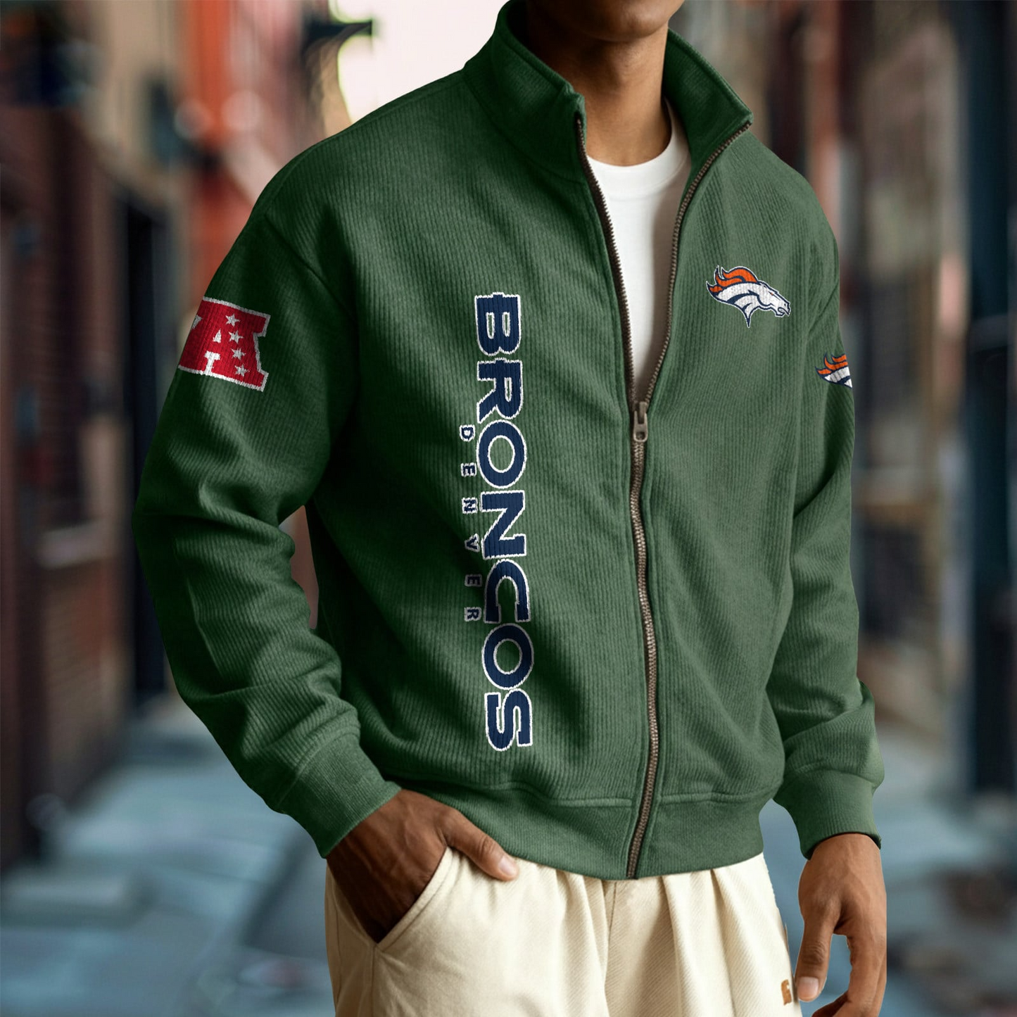 DEN x NFL Corduroy Zip-Up Jacket DatND DVT