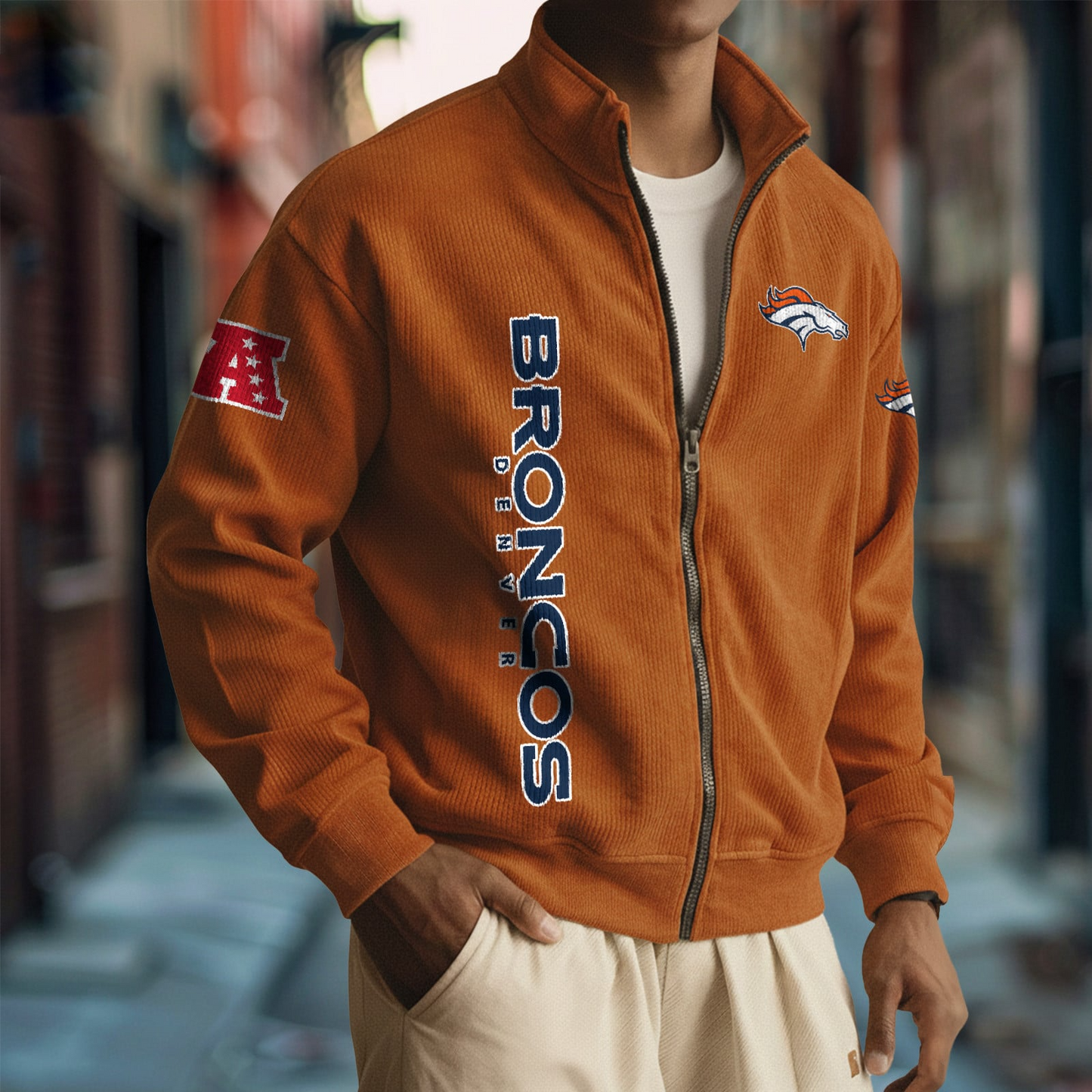 DEN x NFL Corduroy Zip-Up Jacket DatND DVT