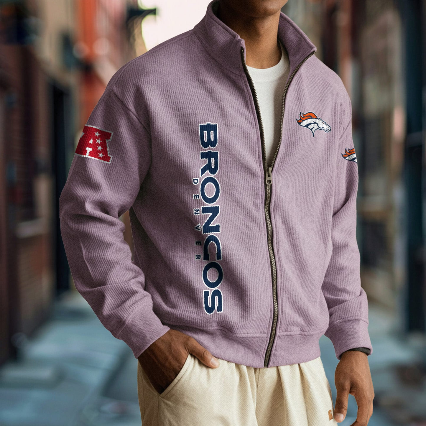 DEN x NFL Corduroy Zip-Up Jacket DatND DVT