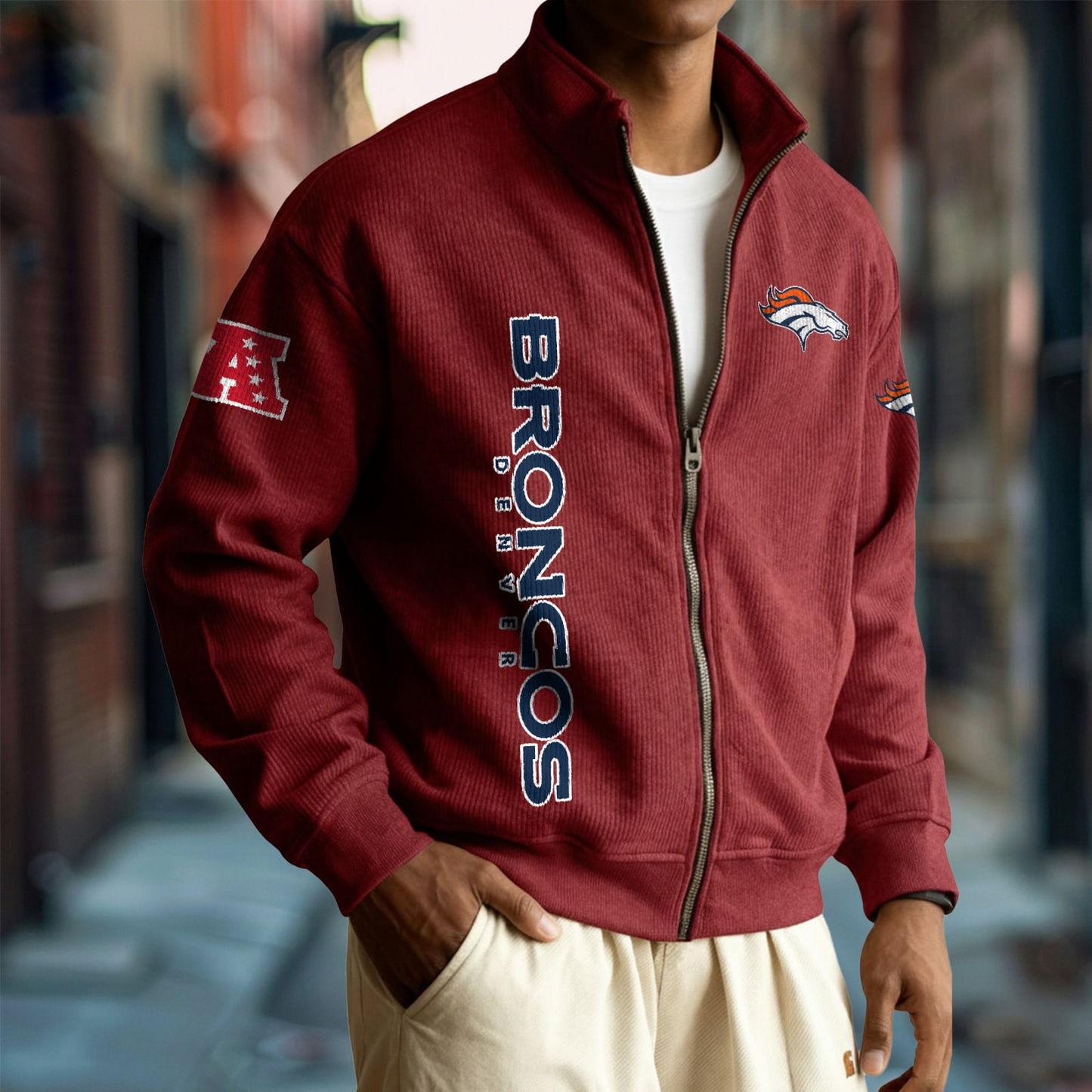 DEN x NFL Corduroy Zip-Up Jacket DatND DVT