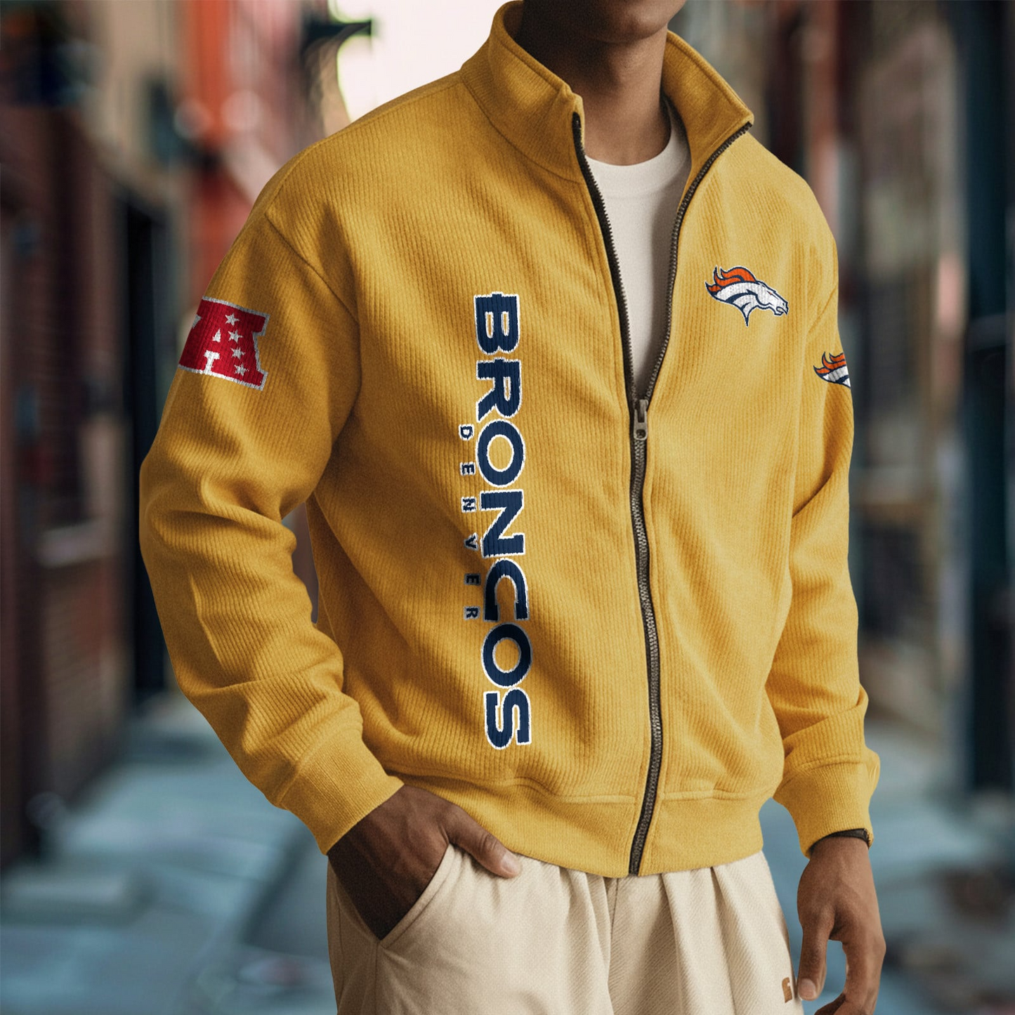 DEN x NFL Corduroy Zip-Up Jacket DatND DVT
