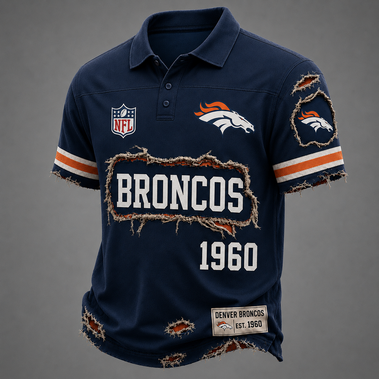 DEN x NFL Luxury Classic Polo shirt 0506 DatND DVT