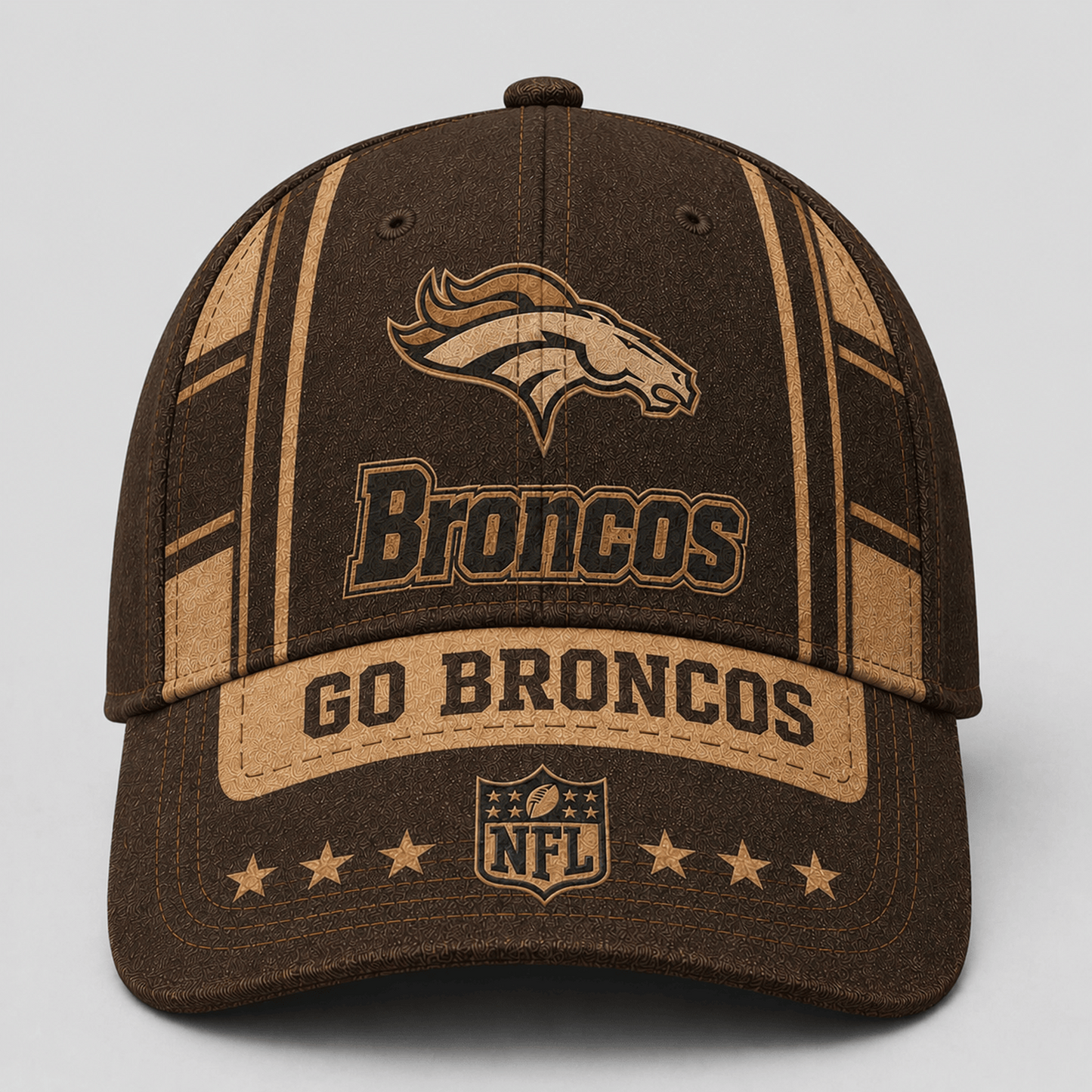 DEN x NFL Premium Vintage Leather Personalized Cap for Loyal Fans