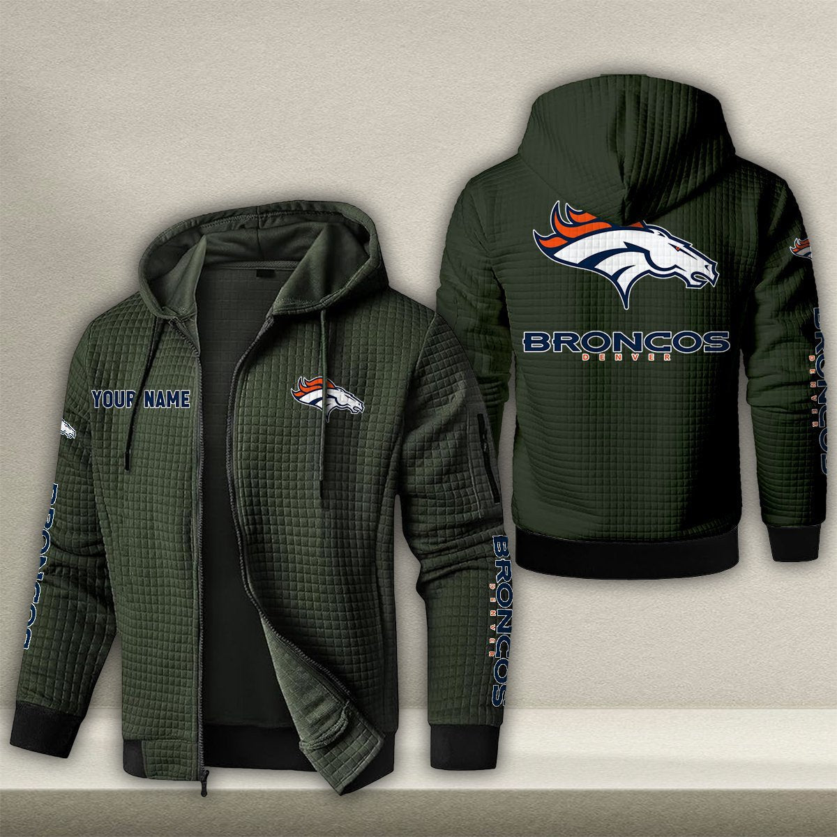 DEN x NFL Quilted Zip Hoodie DatND DVT