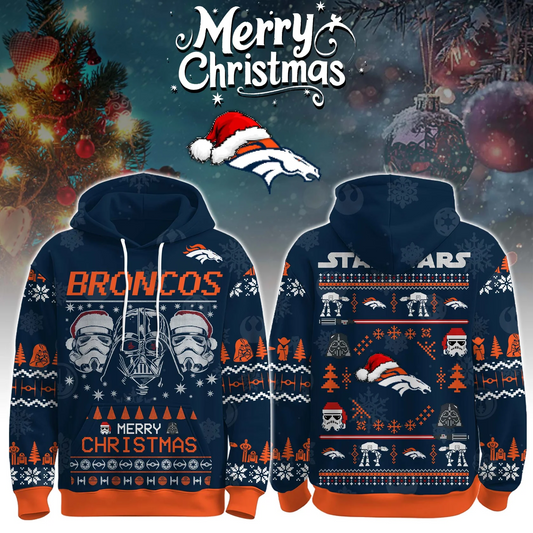 DEN x NFL Unisex Merry Christmas The Force Edition Hoodie DATND TANTD