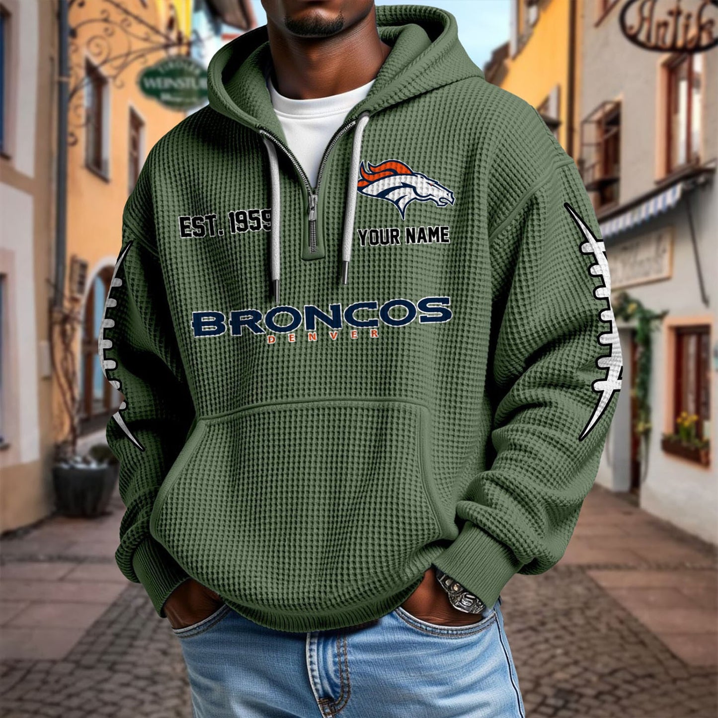 DEN x NFL Waffle Hoodie DatND DVT